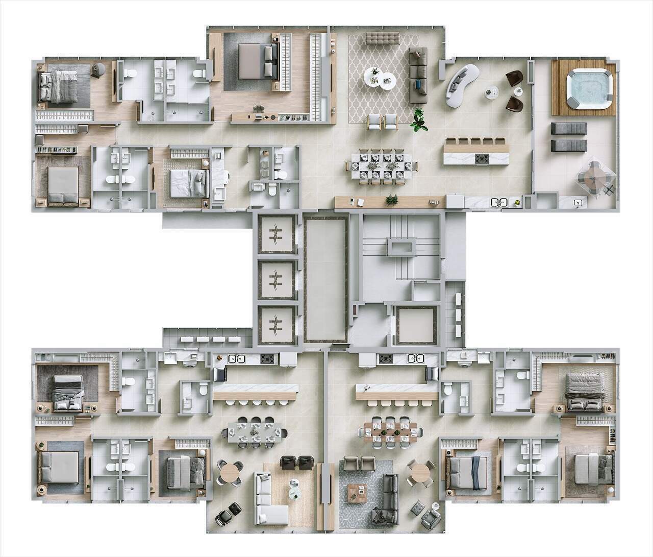 Apartamento diferenciado à venda no Centro: 