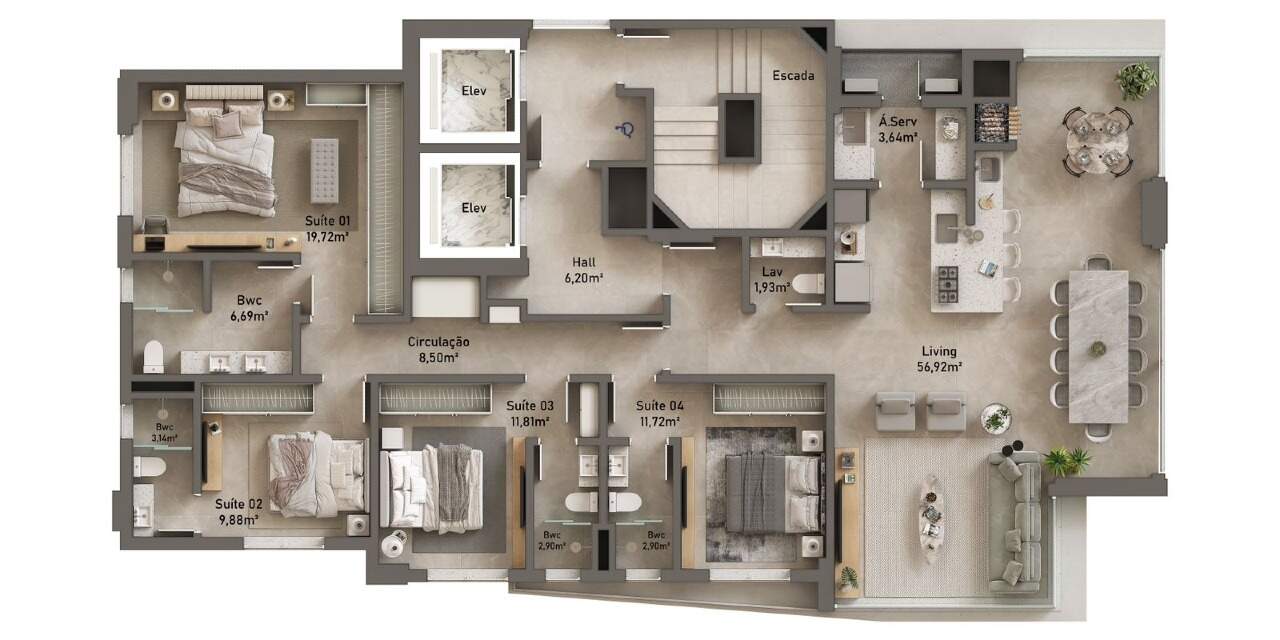 Apartamento à venda no Centro: 