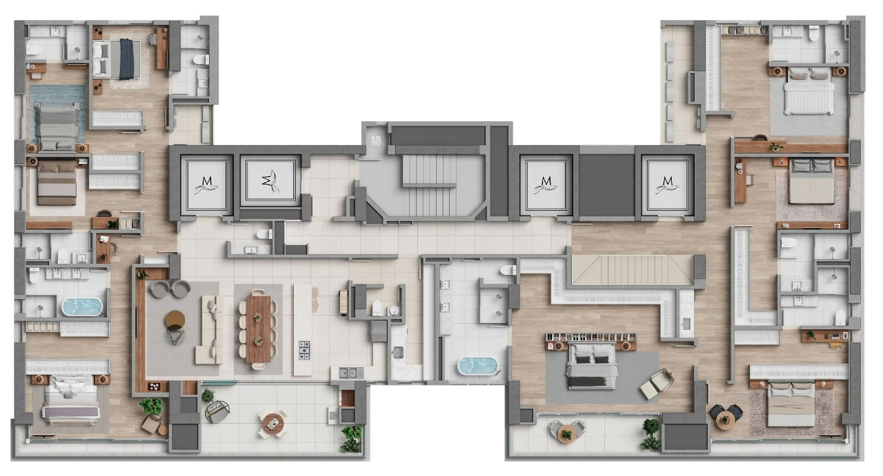 Apartamento diferenciado à venda no Centro: 