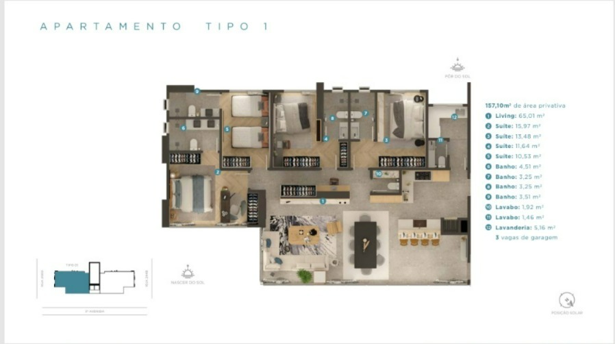 Apartamento à venda no Centro: 